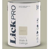 LickPro 5Ltr Green 01 Vinyl Matt Emulsion Paint (346TM)