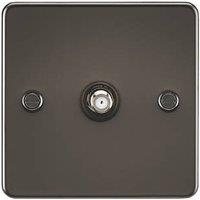 Knightsbridge 1-Gang F-Type Satellite Socket Gunmetal (346TY)