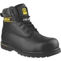 CAT Holton Size 12 Black Steel Toe Cap Safety Boots (346XK)