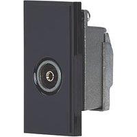Contactum Media Modular Female Coaxial TV Socket Black (347RR)