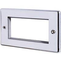 LAP 4-Module Modular Faceplate Polished Chrome (34846)