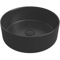 Matt Black Bathroom Washbowl No Tap Holes 355mm (348PJ)