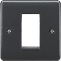 Knightsbridge Part M 1-Module Modular Faceplate Anthracite (348YA)