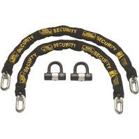 Burg-Wachter Hardened Steel Heavy Duty Security Kit: 2 x Chain, 2 x Lock & 3 1m x 12mm (348YY)