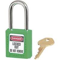 Master Lock Loto Safety Lock-Off Padlock Green 20mm x 38mm (3509T)