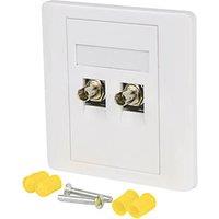 Labgear 1-Gang Double Fibre Socket White (350KM)