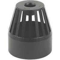 FloPlast Cast Iron Effect Vent Terminal Black 110mm (35136)