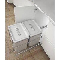 Hafele Pull-Out Kitchen Bin Grey 2 x 16Ltr (351HF)