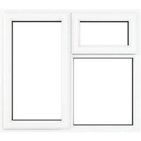 Crystal Left-Hand & Top Opening Clear Double-Glazed Casement White uPVC Window 1190mm x 965mm (351JP)