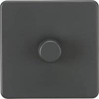 Knightsbridge 1-Gang 2-Way LED Intelligent Dimmer Switch Anthracite (351PX)