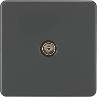 Knightsbridge 1-Gang Coaxial TV Socket Anthracite (351TY)