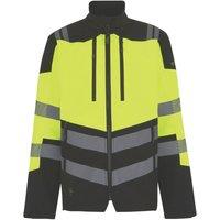 Regatta Hi Vis XPro 3 Layer Softshell Jacket Black/Yellow 2X Large 48" Chest (351YA)