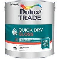 Dulux Trade 2.5Ltr Pure Brilliant White High Gloss Water-Based Trim Paint (3522P)