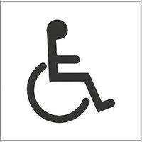 Essentials Disabled Toilet Symbol Sign 150mm x 150mm (352HL)