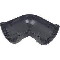 FloPlast Mini Line uPVC 90 Half Round Bracket Black 76mm (35314)