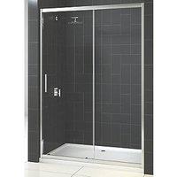 Triton Fast Fix Framed Rectangular Sliding Shower Door Chrome 1200mm x 1900mm (353KT)