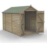 Forest 4Life 6' x 9' 6 (Nominal) Apex Overlap Timber Shed with Base (354FL)