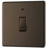 LAP 20A 1-Gang DP Boiler Switch Black Nickel with LED (354KJ)
