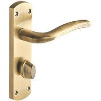 Designer Levers Goodrich Fire Rated WC Lever Bathroom Door Handle Pair Antique Brass (354KK)
