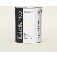 LickPro 5Ltr Smooth White 03 Masonry Paint (355FW)