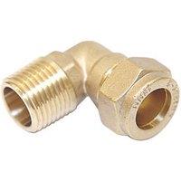 Flomasta Brass Compression Adapting Male Elbow 15mm x 1/2" (355KR)