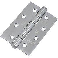 Smith & Locke Satin Stainless Steel Grade 7 Fire Rated Ball Bearing Door Hinges 102mm x 67mm 2 Pack (355PX)