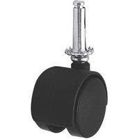 Essentials Twin Wheel Swivel Castor Stems 41mm Black 4 Pack (356KH)