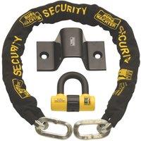 Burg-Wachter Hardened Steel Heavy Duty Security Kit: Chain, Motorbike Lock & Anchor 1m x 12mm (356YY)