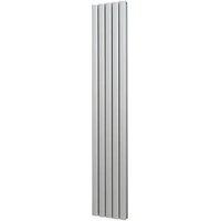 Glow 2000mm x 345mm 4559BTU Matt Chrome Vertical Designer Radiator (3576F)