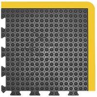 COBA Bubblemat Anti-Fatigue Floor Corner Mat Black/Yellow 0.5m x 0.5m x 14mm (357FV)