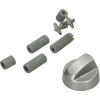 Electruepart KNB2206 Universal Multifit Cooker Control Knob - Matt Silver (357YV)