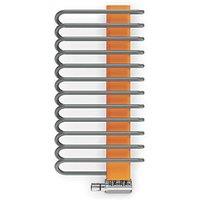 Terma 780mm x 400mm 1244BTU Grey / Orange Curved Designer Towel Radiator (358HR)