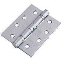 Smith & Locke Satin Chrome Grade 11 Fire Rated Ball Bearing Hinges 102mm x 76mm 3 Pack (358PX)