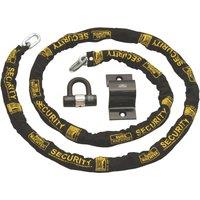 Burg-Wachter Hardened Steel Heavy Duty Security Kit: Chain, Lock & Ground Anchor 3m x 10mm (358YY)