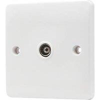 Vimark Pro 1-Gang Isolated Coaxial TV Socket White (359PV)