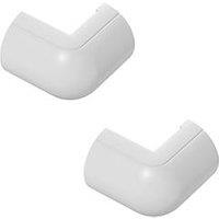 D-Line White Micro+ Trunking External Bends 20mm x 10mm 2 Pack (359RA)