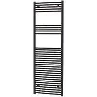 Flomasta 1800mm x 600mm 3146BTU Black Curved Towel Radiator (359RV)