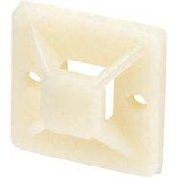 Essentials Cable Tie Bases Natural 20mm x 19mm 100 Pack (36085)