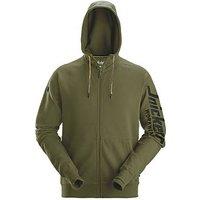 Snickers 2895 Logo Full Zip Hoodie Khaki Green Medium 39" Chest (360KC)