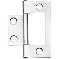 Polished Chrome Flush Hinges 51mm x 25mm 2 Pack (360PR)
