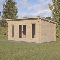 Forest Elmley 16' 6" x 10' (Nominal) Pent Timber Log Cabin with Assembly (360TF)