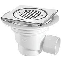 McAlpine TSG1T6SS Trapped Gully Polished Stainless Steel 75mm Water Seal (361JJ)