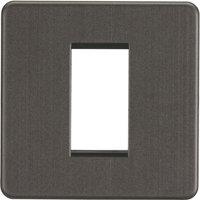 Knightsbridge Screwless 1-Module Modular Faceplate Smoked Bronze (362YA)