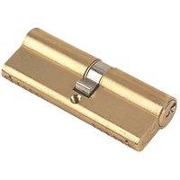 Yale Fire Rated 1 Star Double Euro Cylinder Lock BS 40-45 (85mm) Polished Brass (36339)