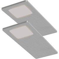 Sensio Astro TrioTone Rectangular LED Under Cabinet Lights Aluminium 9.6W 240-270lm 2 Pack (363PL)