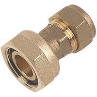 Flomasta Brass Compression Straight Tap Connector 15mm x 3/4" (36420)