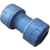 PolyPlumb Enhanced Plastic Push-Fit Equal Straight Coupler 15mm (365PY)