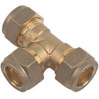 Flomasta Brass Compression Equal Tees 15mm 10 Pack (36637)