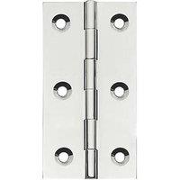 Polished Chrome Solid Drawn Butt Hinges 76mm x 41mm 2 Pack (366PR)