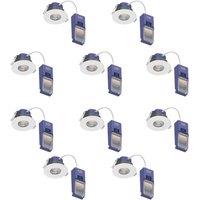 LAP Chaac Fixed Fire Rated LED Downlights White 5.5W 600lm 10 Pack (366RE)